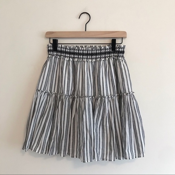Kate Spade | Broome Street Gray Striped Mini Skirt - Picture 1 of 6